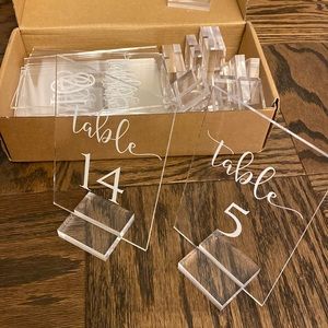 Acrylic table numbers